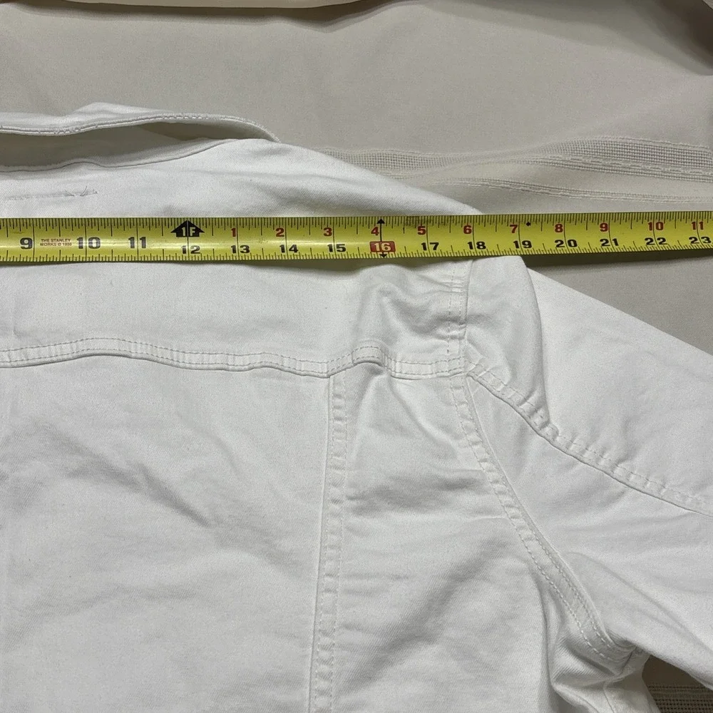 Classic Jean Jacket Solid color‎ WHITE size 1XL Retro y2K 90-now